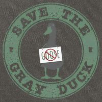 Save The Gray Duck Gift Cotton Canvas Backpack