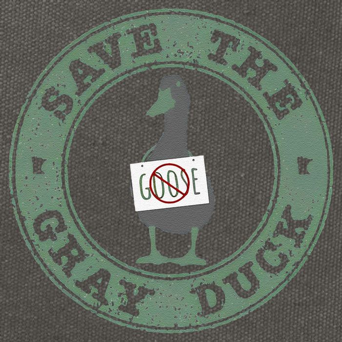 Save The Gray Duck Gift Cotton Canvas Backpack