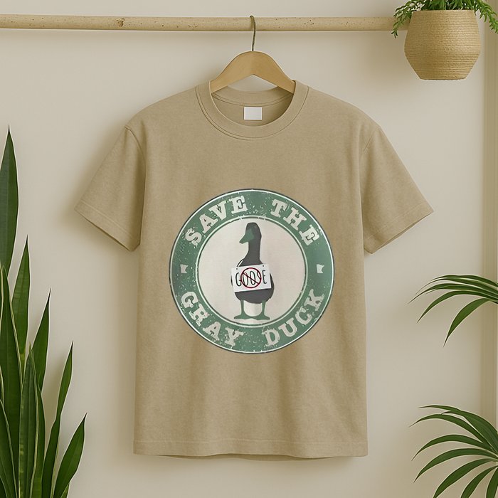 Save The Gray Duck Funny Save The Gray Duck Humor No Goose T-Shirt