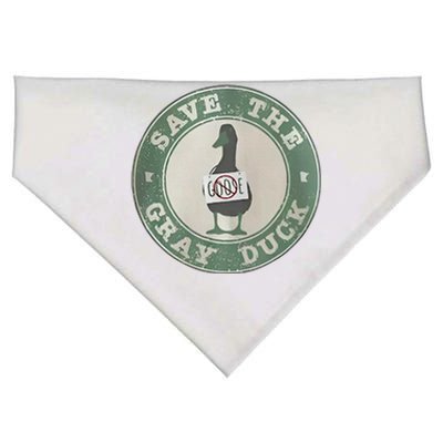 Save The Gray Duck Funny Save The Gray Duck Humor No Goose USA-Made Doggie Bandana