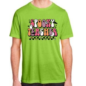 Spooky Teacher Groovy Trick Or Teach Halloween Teacher Gifts Adult ChromaSoft Performance T-Shirt