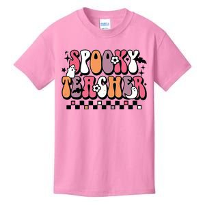 Spooky Teacher Groovy Trick Or Teach Halloween Teacher Gifts Kids T-Shirt