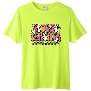 Spooky Teacher Groovy Trick Or Teach Halloween Teacher Gifts Tall Fusion ChromaSoft Performance T-Shirt