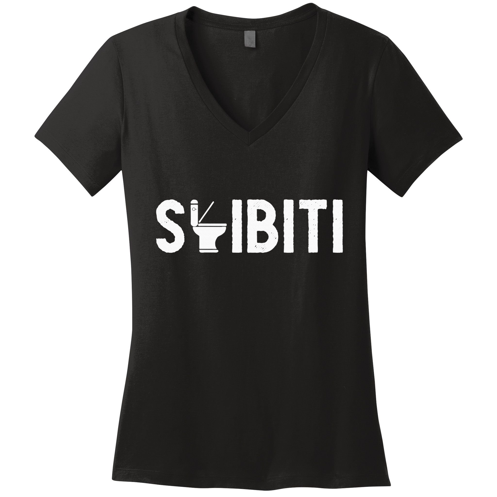 Skibiti Toilet Gen Alpha Slang Meme Skibiti Ohio Rizzler Women's V-Neck T-Shirt