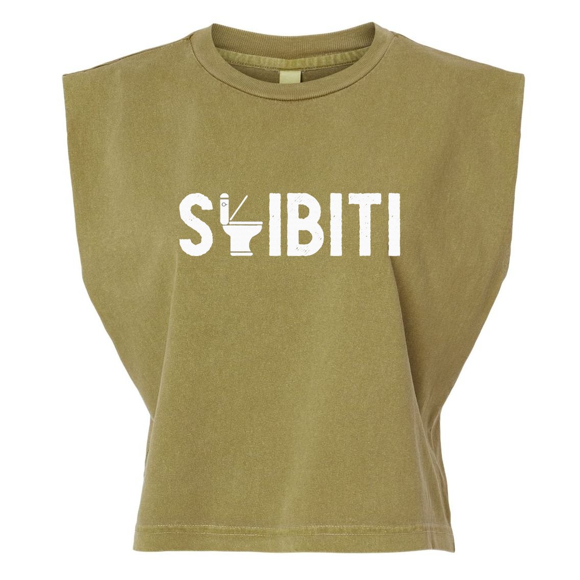 Skibiti Toilet Gen Alpha Slang Meme Skibiti Ohio Rizzler Garment-Dyed Women's Muscle Tee