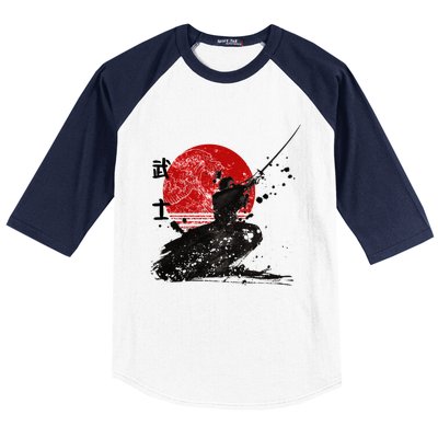 Samurai The Ghost Design Baseball Sleeve Shirt