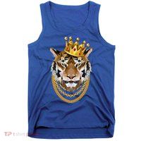 Siberian Tiger Gangster Golden Crown King Chain Gift Tank Top