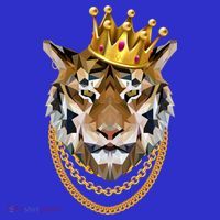Siberian Tiger Gangster Golden Crown King Chain Gift Women's V-Neck T-Shirt