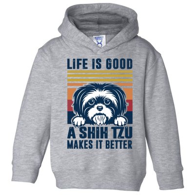 Shih Tzu Gifts For Men Women Shitzu Dog Mom Dad Shih Tzu Toddler Hoodie