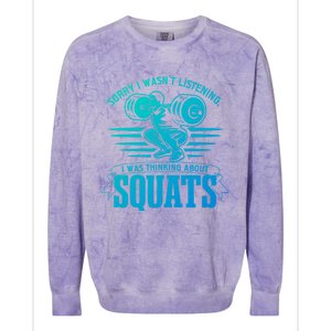 Strength Training Gym Powerlifting Squats Cool Gift Colorblast Crewneck Sweatshirt