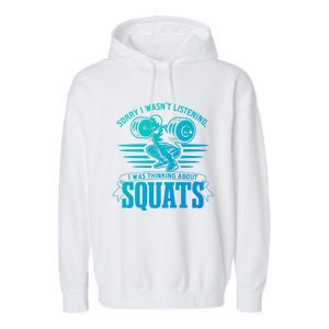 Strength Training Gym Powerlifting Squats Cool Gift Garment-Dyed Fleece Hoodie