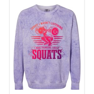 Strength Training Gym Powerlifting Squats Cool Gift Colorblast Crewneck Sweatshirt