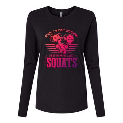 Strength Training Gym Powerlifting Squats Cool Gift Womens Cotton Relaxed Long Sleeve T-Shirt