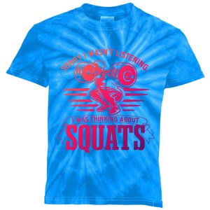 Strength Training Gym Powerlifting Squats Cool Gift Kids Tie-Dye T-Shirt