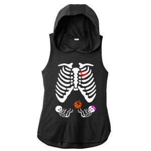 Skeleton Twins Girl Boy Pregnancy Halloween Costume Ladies PosiCharge Tri-Blend Wicking Draft Hoodie Tank