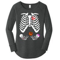 Skeleton Twins Girl Boy Pregnancy Halloween Costume Women's Perfect Tri Tunic Long Sleeve Shirt