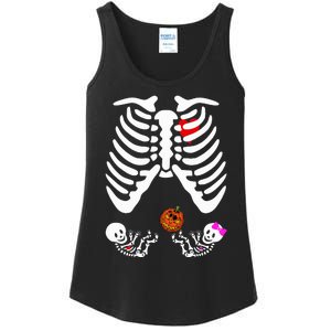 Skeleton Twins Girl Boy Pregnancy Halloween Costume Ladies Essential Tank