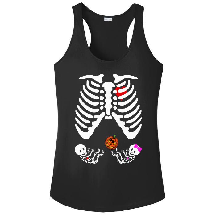 Skeleton Twins Girl Boy Pregnancy Halloween Costume Ladies PosiCharge Competitor Racerback Tank