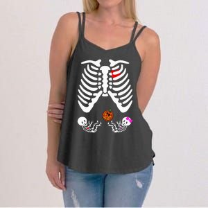 Skeleton Twins Girl Boy Pregnancy Halloween Costume Women's Strappy Tank