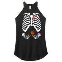 Skeleton Twins Girl Boy Pregnancy Halloween Costume Women's Perfect Tri Rocker Tank