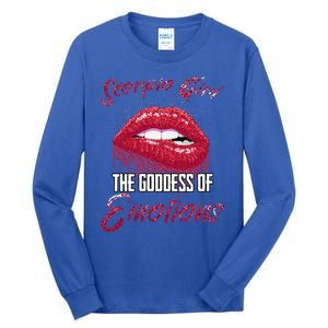 Scorpio The Goddess Of Emotions Scorpio Sign Astrology Cute Gift Tall Long Sleeve T-Shirt