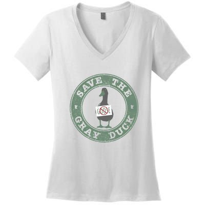 Save The Gray Duck Women's V-Neck T-Shirt