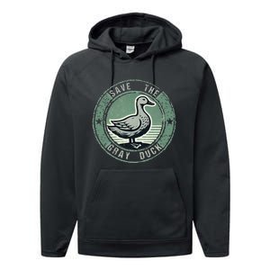 Save The Gray Duck Performance Fleece Hoodie