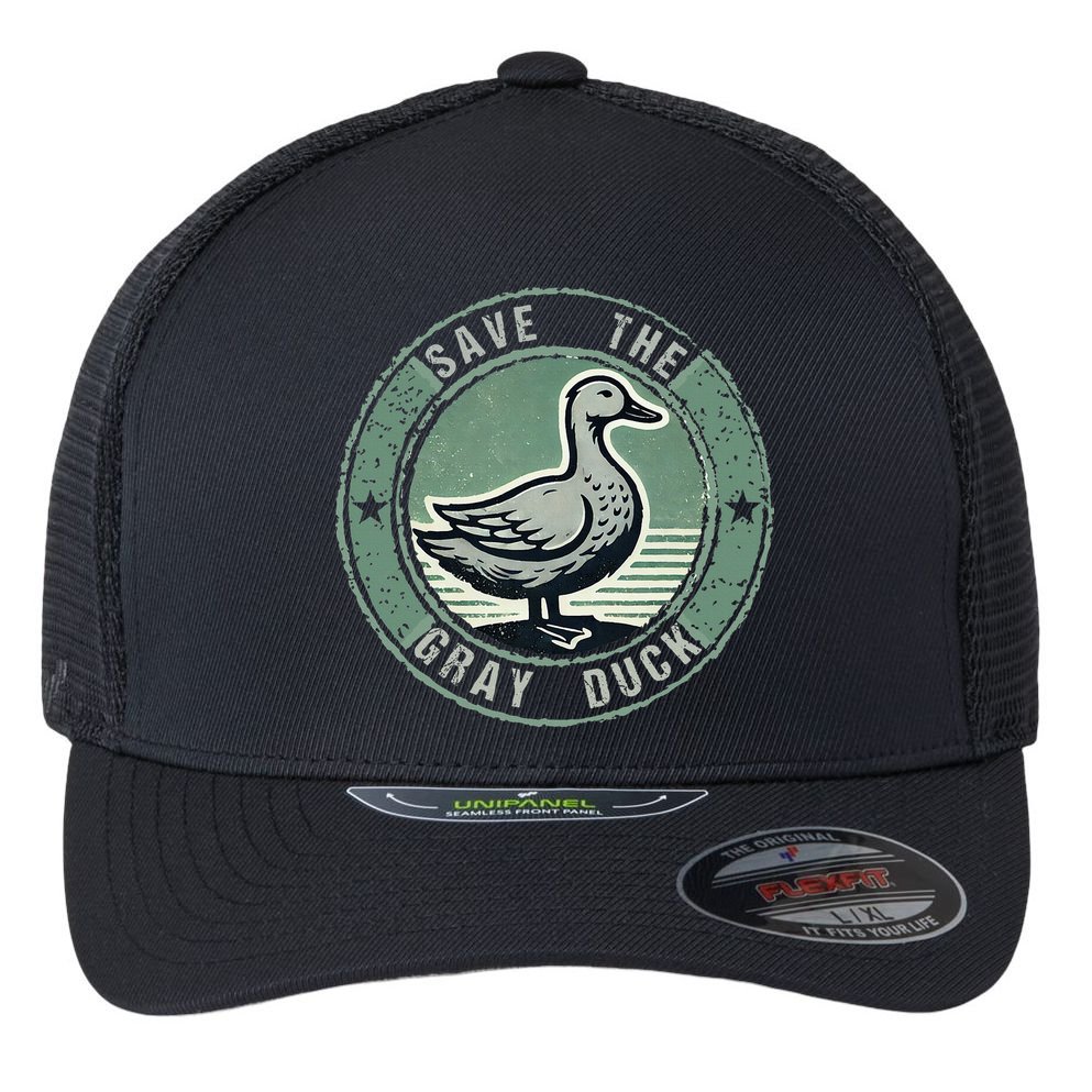 Save The Gray Duck Flexfit Unipanel Trucker Cap