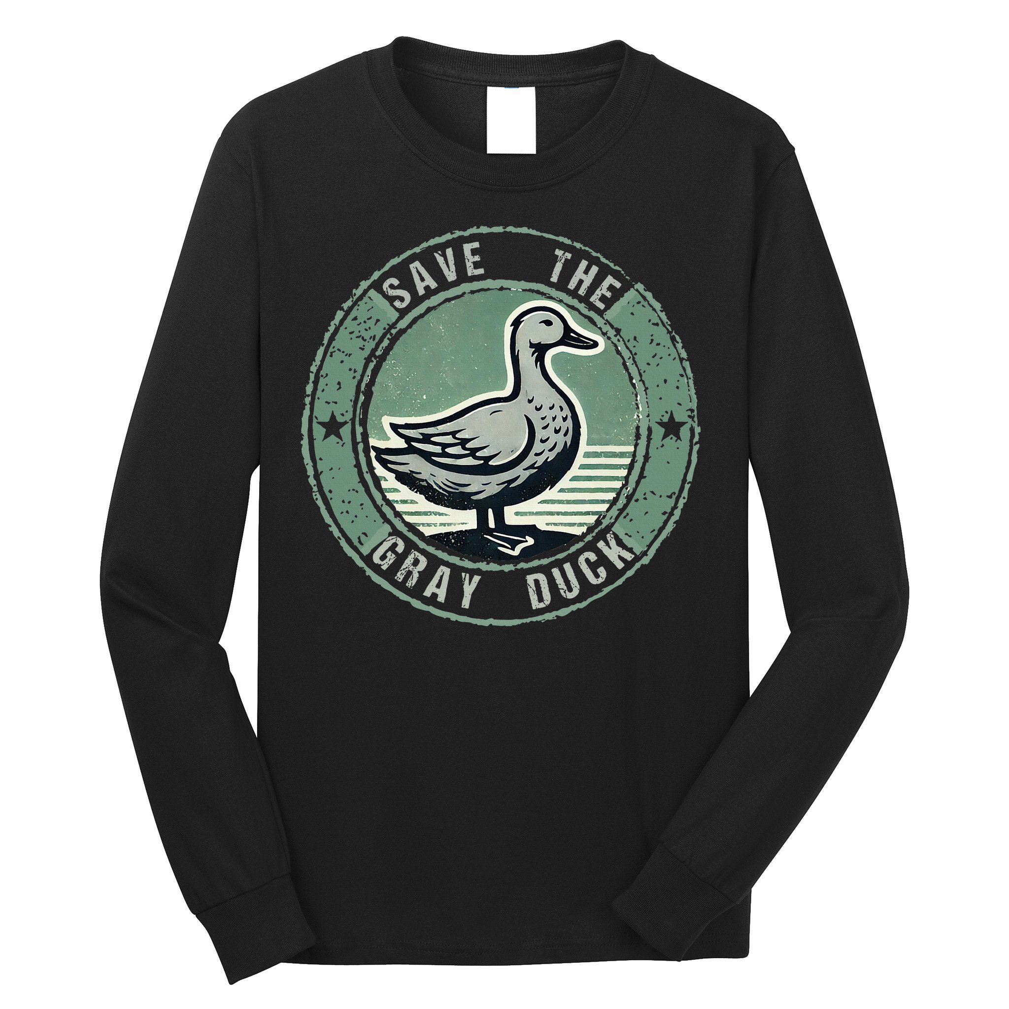 Save The Gray Duck Long Sleeve Shirt