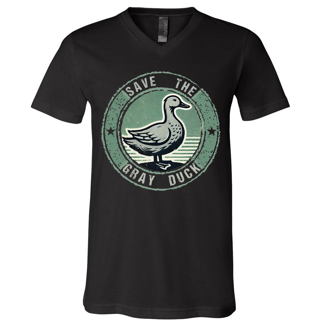 Save The Gray Duck V-Neck T-Shirt