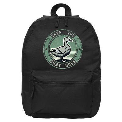 Save The Gray Duck 16 in Basic Backpack