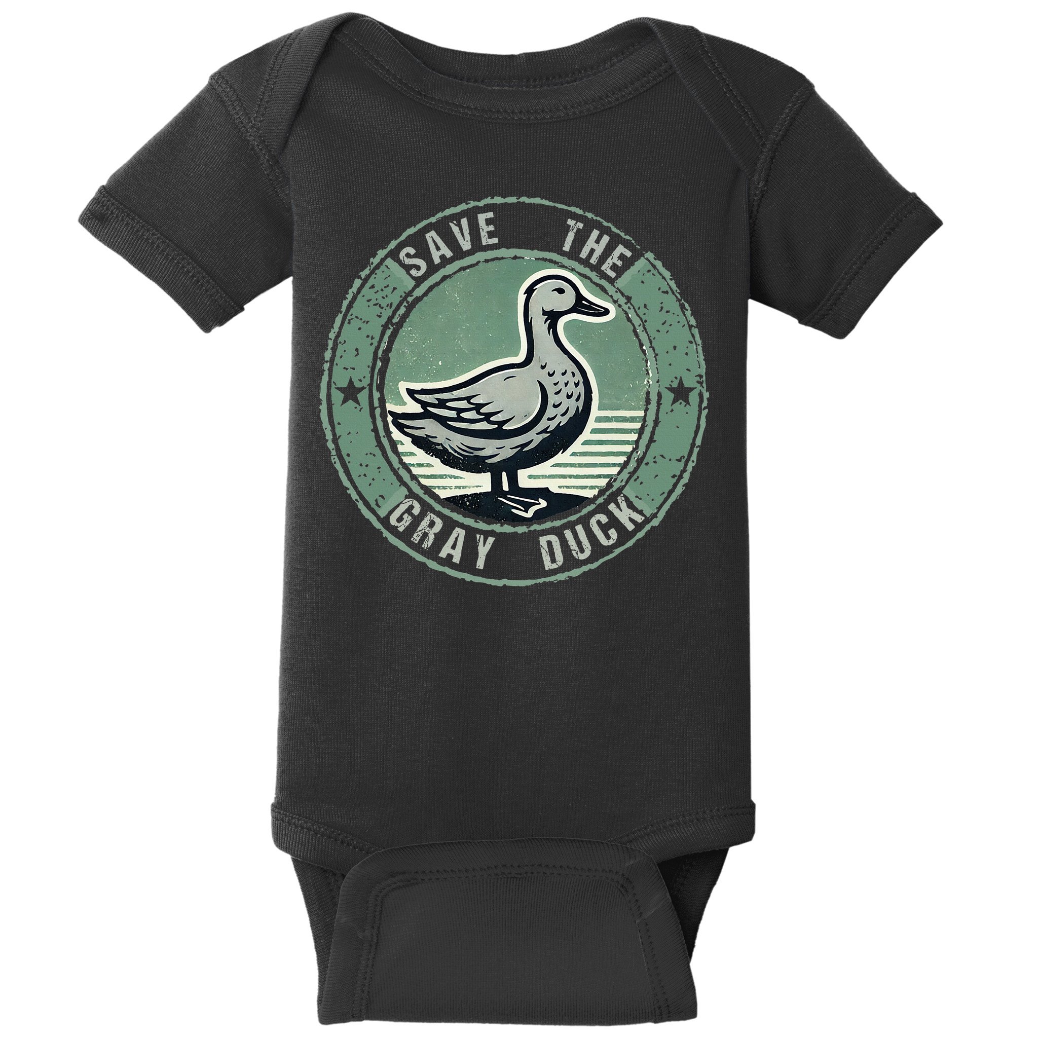 Save The Gray Duck Baby Bodysuit
