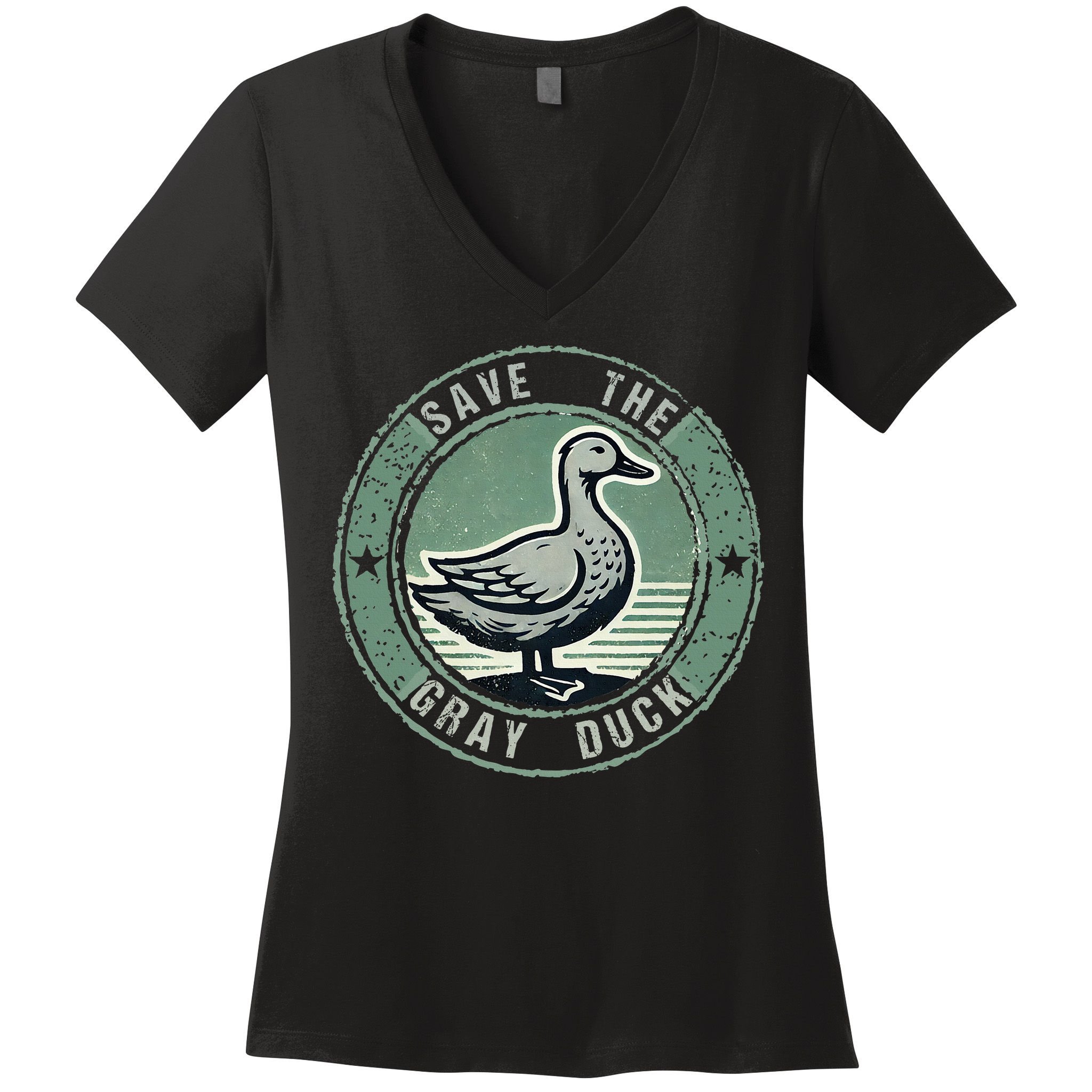 Save The Gray Duck Women's V-Neck T-Shirt