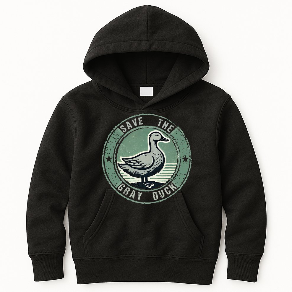 Save The Gray Duck Kids Hoodie