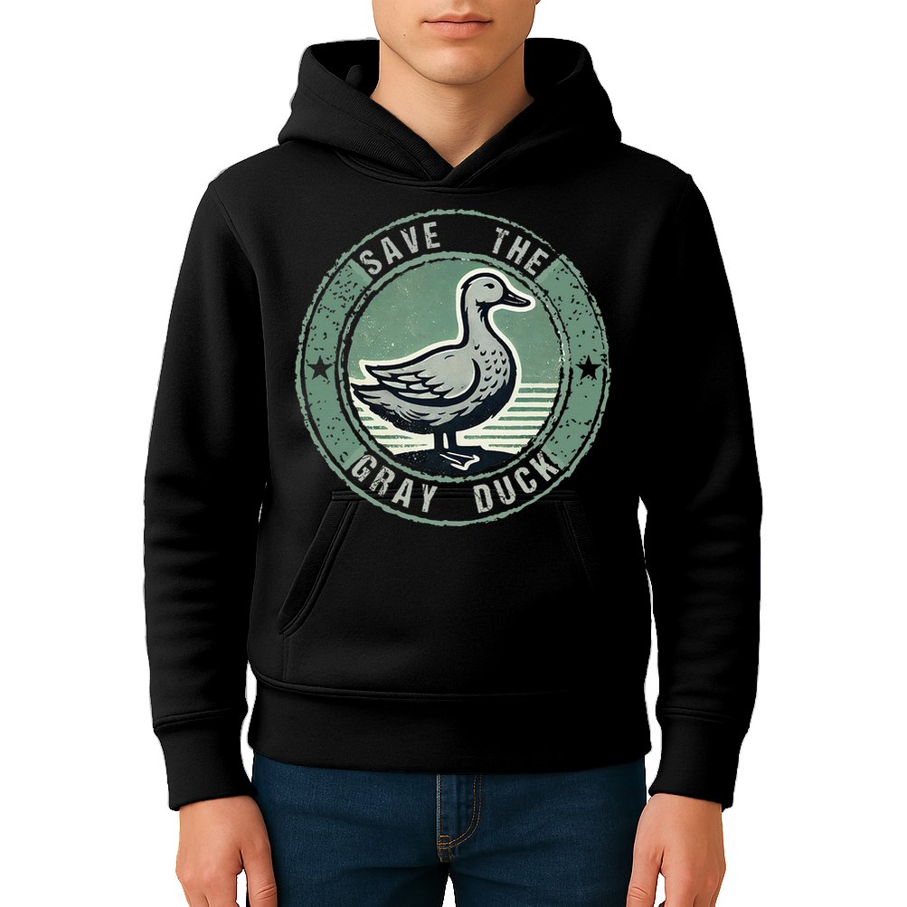 Save The Gray Duck Kids Hoodie