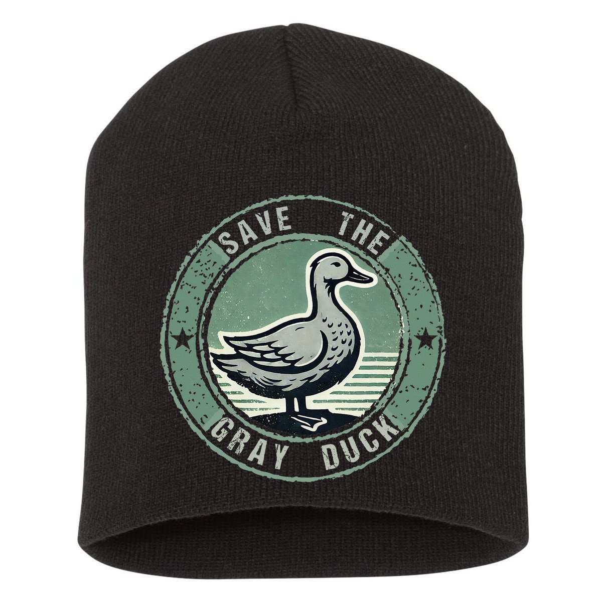 Save The Gray Duck Short Acrylic Beanie