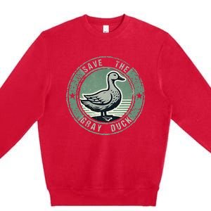 Save The Gray Duck Premium Crewneck Sweatshirt