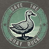 Save The Gray Duck Cotton Canvas Backpack