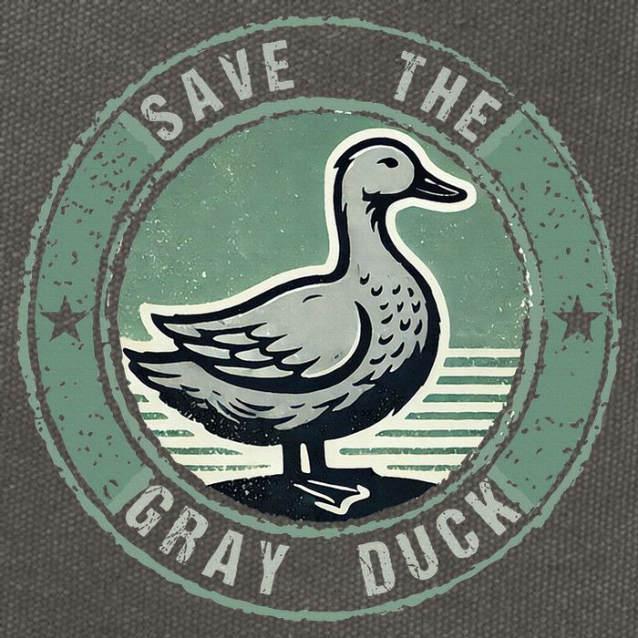 Save The Gray Duck Cotton Canvas Backpack