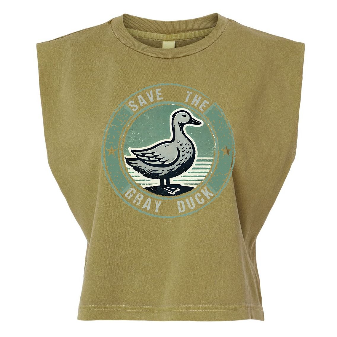 Save The Gray Duck Garment-Dyed Women's Muscle Tee