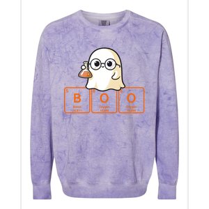 Science Teacher Ghost Halloween Chemistry Boo Elets Gift Colorblast Crewneck Sweatshirt