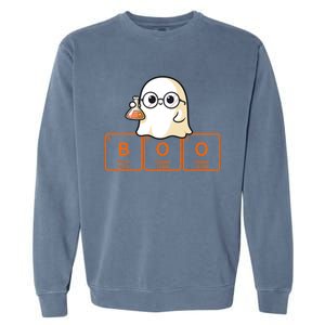 Science Teacher Ghost Halloween Chemistry Boo Elets Gift Garment-Dyed Sweatshirt