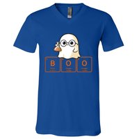 Science Teacher Ghost Halloween Chemistry Boo Elets Gift V-Neck T-Shirt