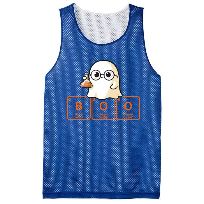 Science Teacher Ghost Halloween Chemistry Boo Elets Gift Mesh Reversible Basketball Jersey Tank