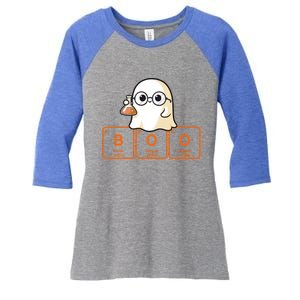 Science Teacher Ghost Halloween Chemistry Boo Elets Gift Women's Tri-Blend 3/4-Sleeve Raglan Shirt