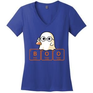 Science Teacher Ghost Halloween Chemistry Boo Elets Gift Women's V-Neck T-Shirt