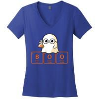 Science Teacher Ghost Halloween Chemistry Boo Elets Gift Women's V-Neck T-Shirt