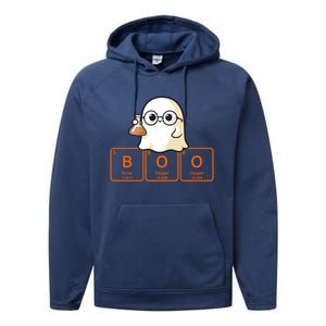 Science Teacher Ghost Halloween Chemistry Boo Elets Gift Performance Fleece Hoodie