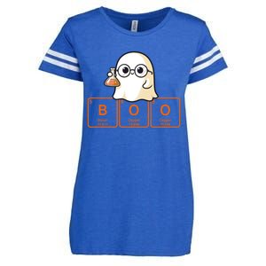 Science Teacher Ghost Halloween Chemistry Boo Elets Gift Enza Ladies Jersey Football T-Shirt