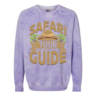 Safari Tour Guide Costume Africa Zoo Outfit Safari Tour Colorblast Crewneck Sweatshirt